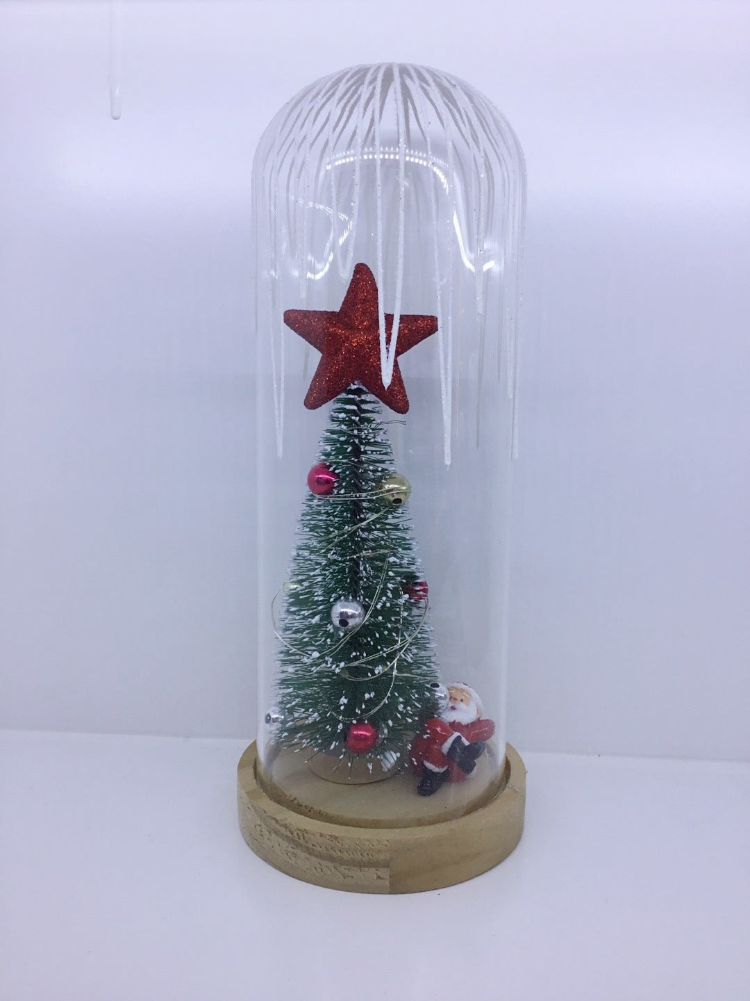 Christmas tree Lighted glass lampshade, Christmas home decoration