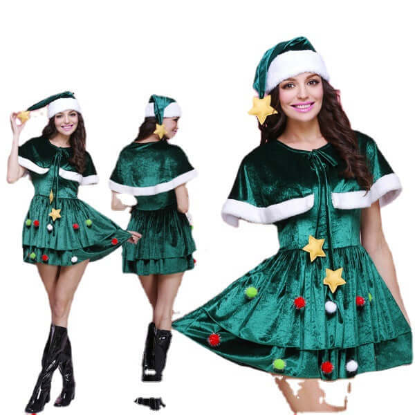 Women's Green Christmas Tree Dress