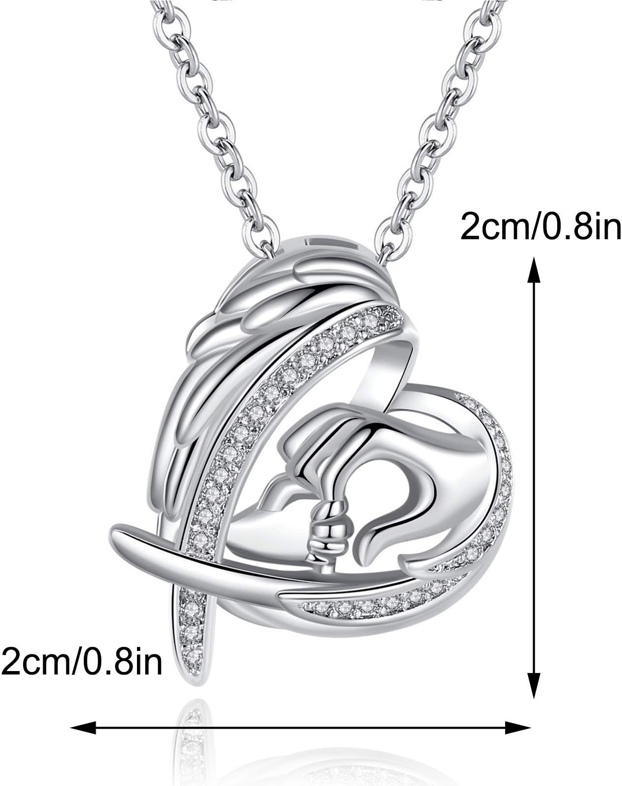 Mother's Day Jewelry Gift & Big Hands Holding Little Hands Heart Necklace