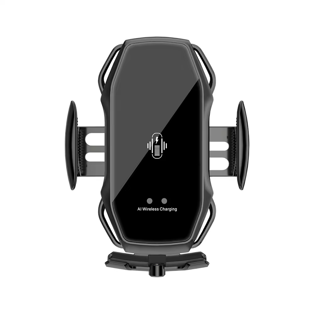 10W Wireless Car Phone Charger - Smart Sensor Holder with Clamping