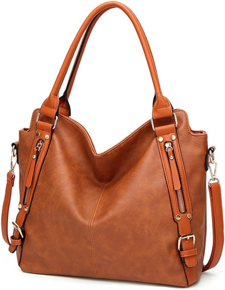 women Soft PU Leather shoulder bag - women's leather hobo handbags