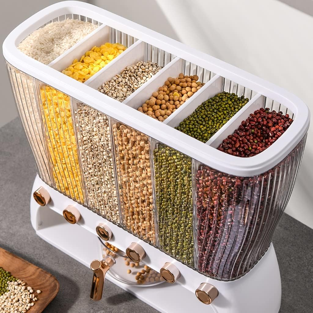 Dry Food Dispenser - Grain Storage Box - Rotating Grain Dispenser