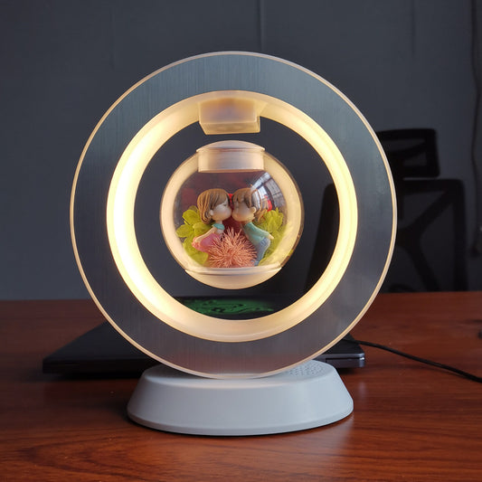 Magnetic levitating heart-shaped table night light