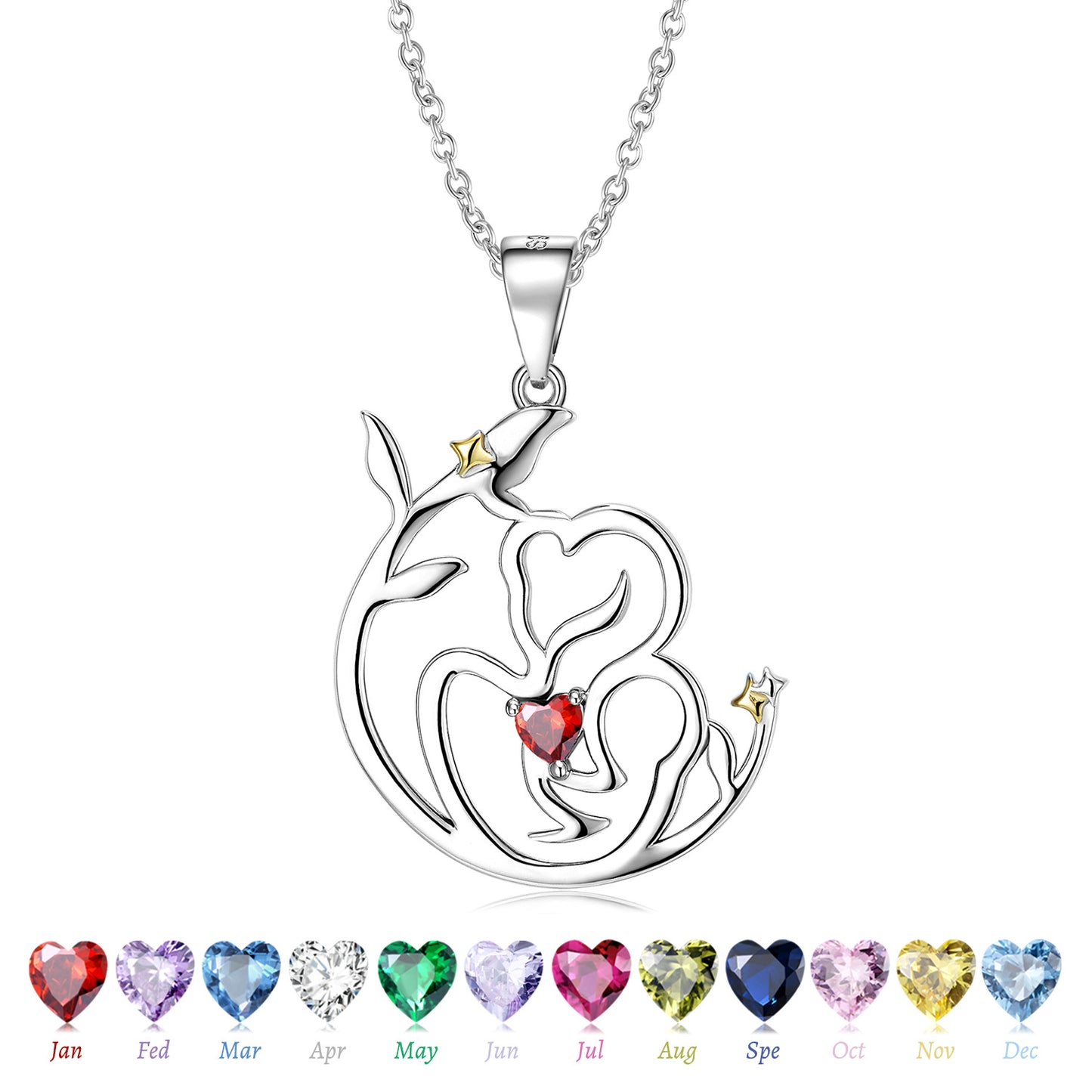 S925 Sterling Silver Love Necklace & Mother's Day Series Sweater Chain