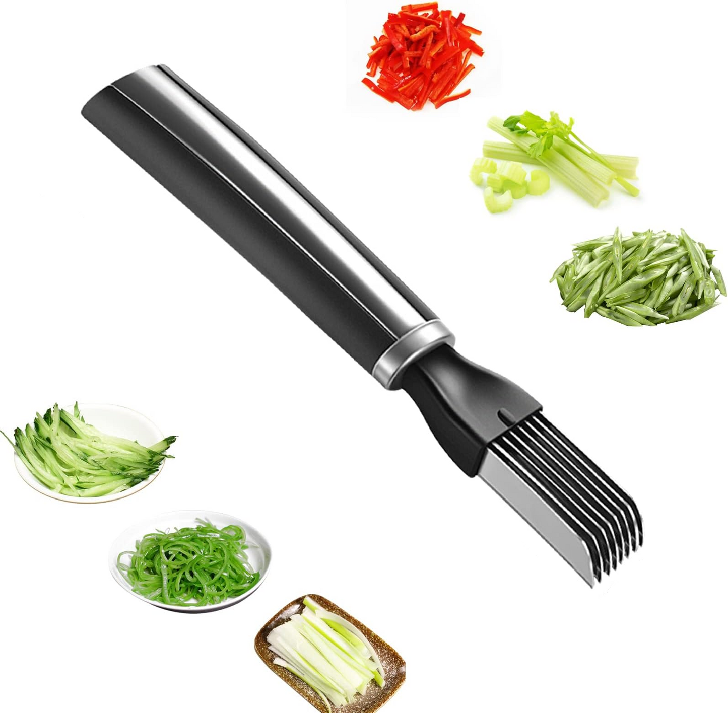 Multi-blade Vegetable Cutter, Green onion cutter, grated silk knife