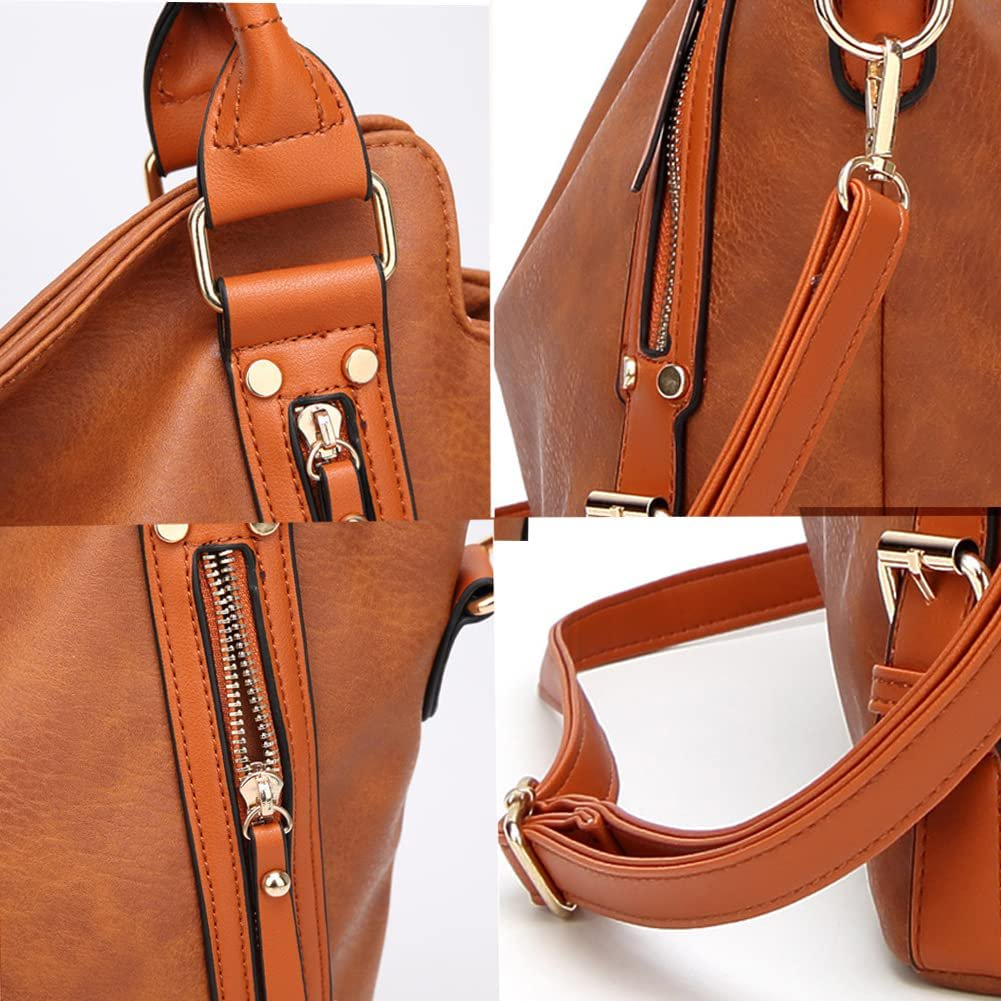 women Soft PU Leather shoulder bag - women's leather hobo handbags