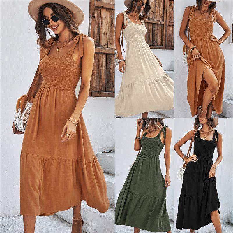 Boho style dress & Long flowy dress & Sleeveless flowy dress