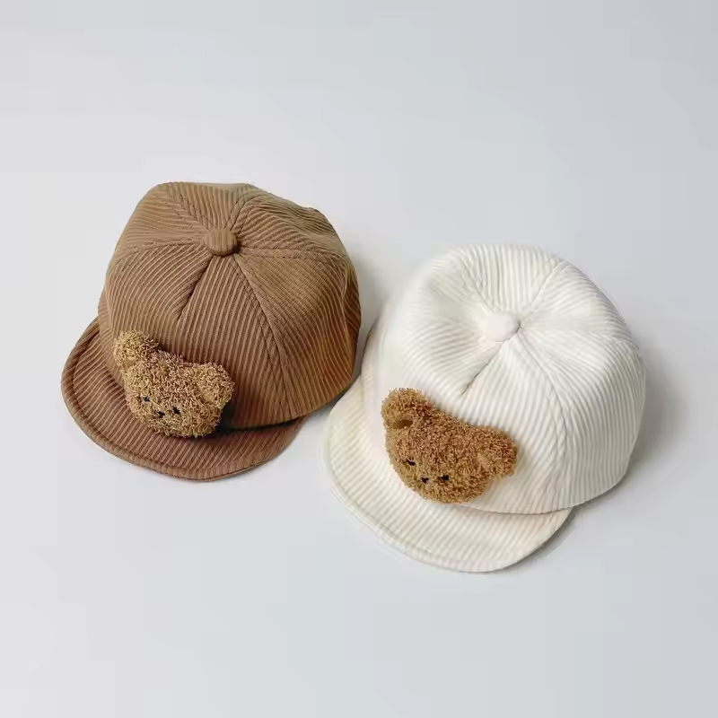 Teddy Bear Baby Hat - Baby Hat - Baby Adjustable Hat