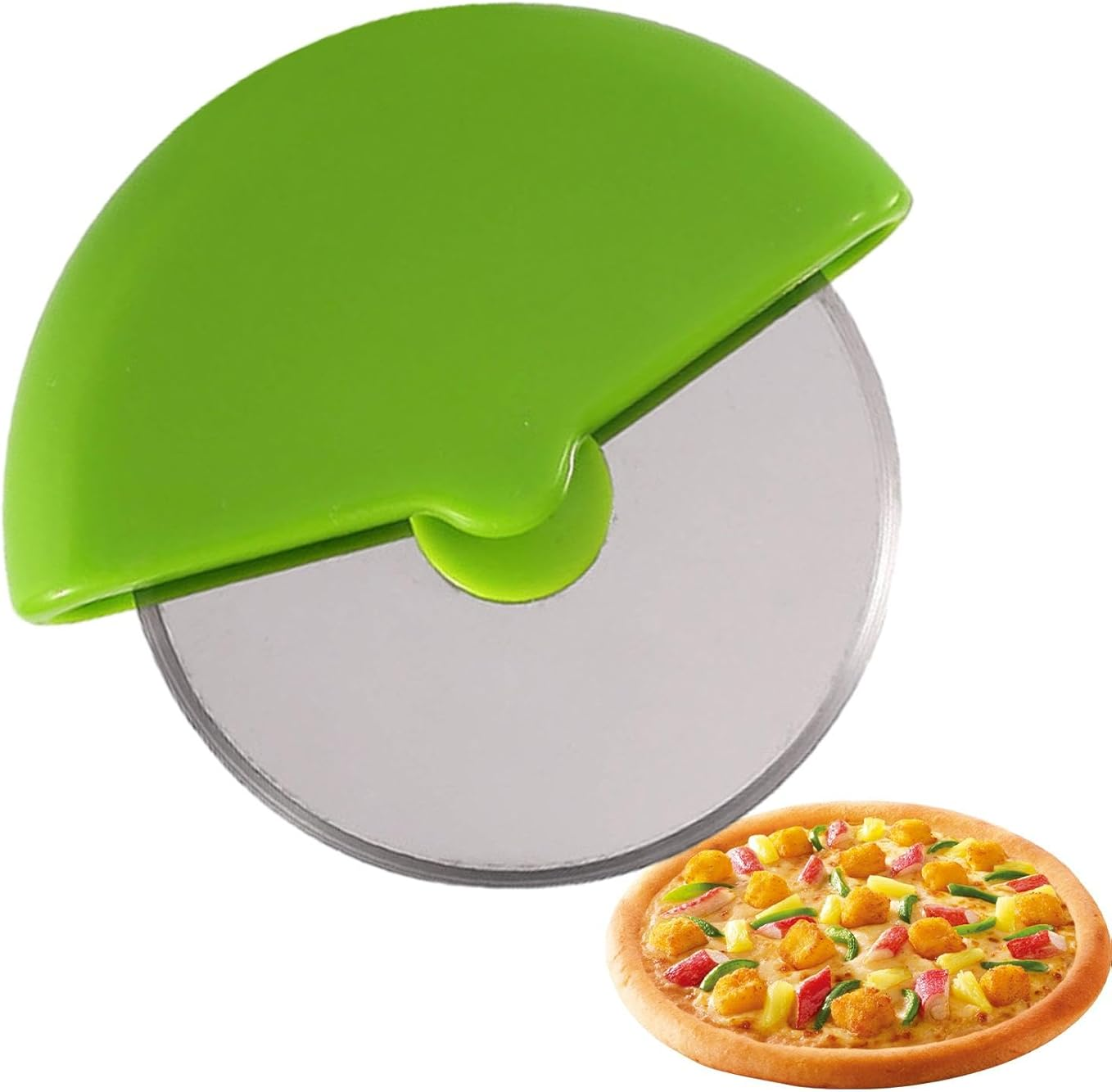 Pizza Wheel Knife, Stainless Steel pizza cutter, Dough Knife