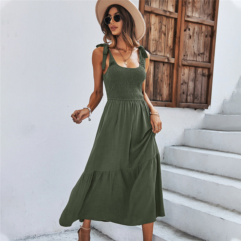 Boho style dress & Long flowy dress & Sleeveless flowy dress