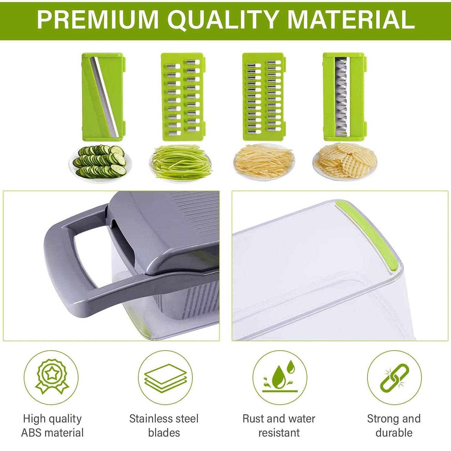 12 In 1 Manual Vegetable Chopper Food Slicer