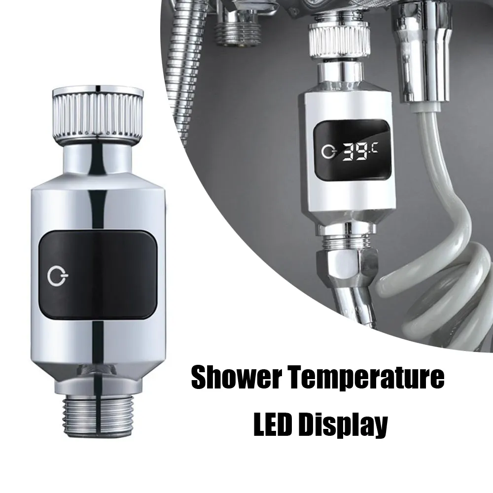 Shower Thermometer, LED Digital Display Waterproof Water Thermometer