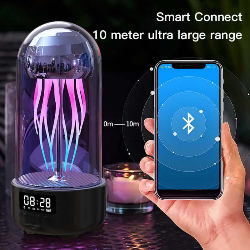 Luminous, portable, with clock and stereo breathing light for smart decoration