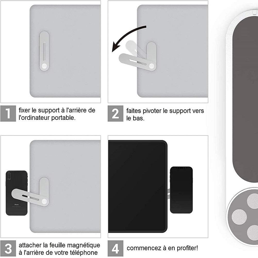 Adjustable side mount to connect tablet or phone, multifunctional bracket