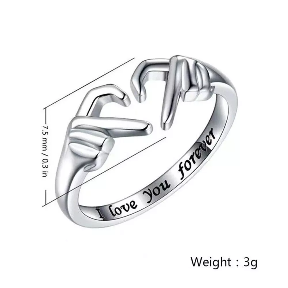 Romantic Hand Finger Heart Ring