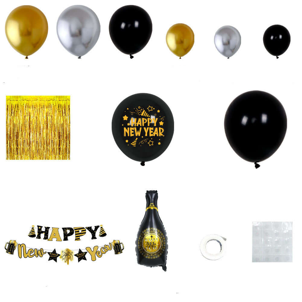 New Year Decoration Balloons, New Year Party Balloons, Balloon Set