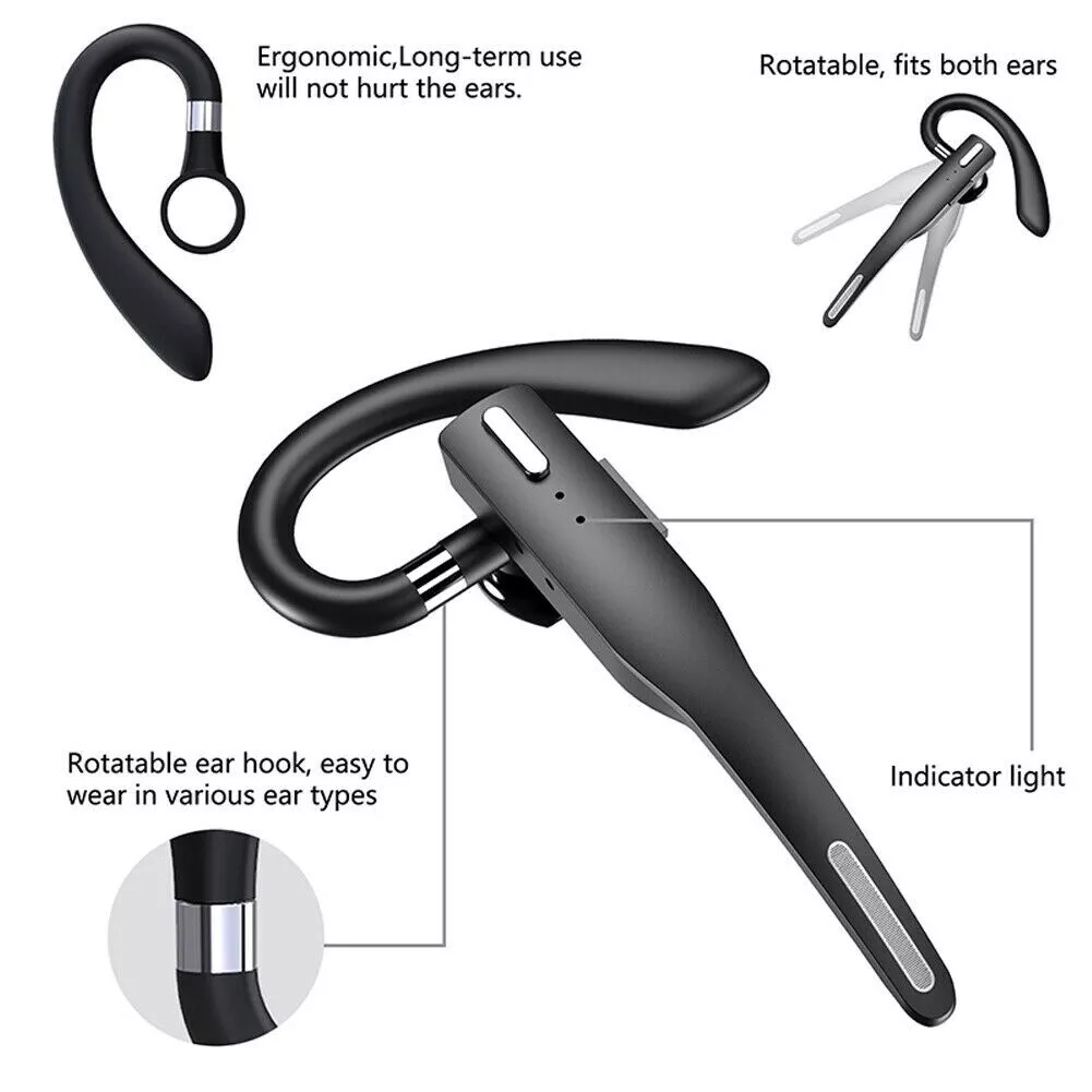 Bluetooth Headset, Wireless Bluetooth Headset, Single Ear Headset