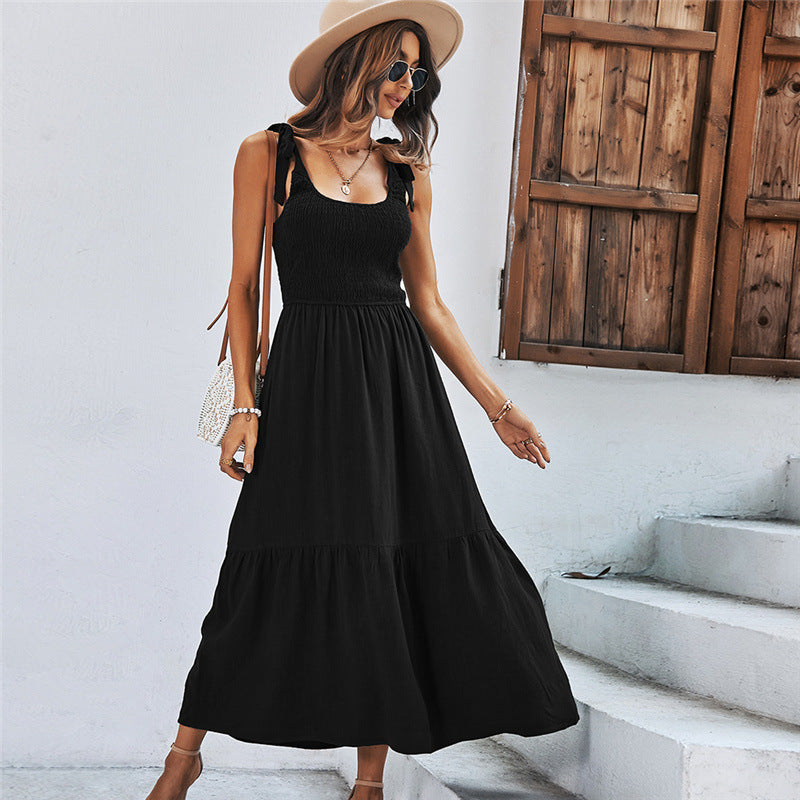 Boho style dress & Long flowy dress & Sleeveless flowy dress