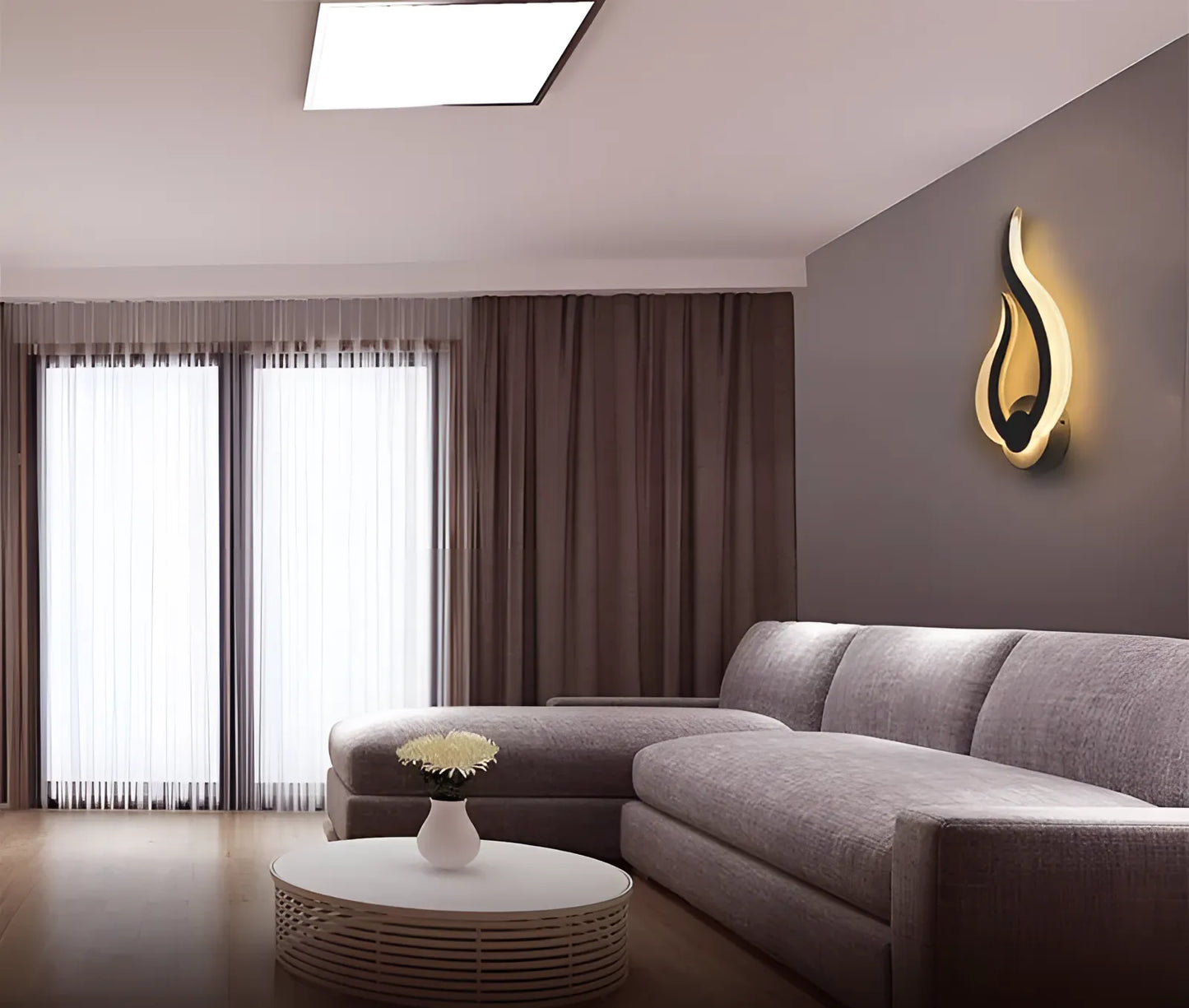 LED Acrylic Wall Lamp, Flame Shaped lamp Decor, Flame Shaped Wall Lamp