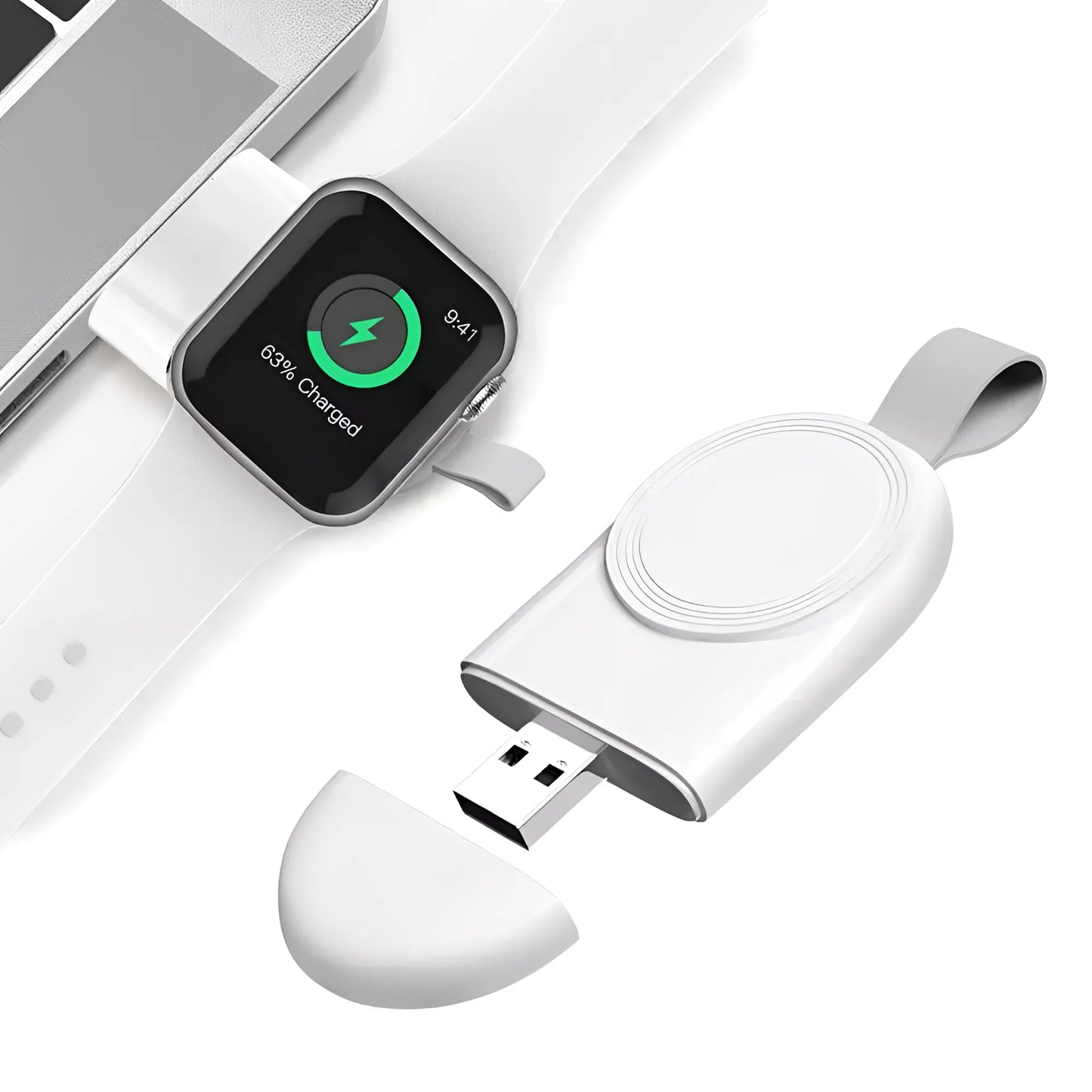 Mini USB Watch Charger - Magnetic Wireless Charger for Apple Watch