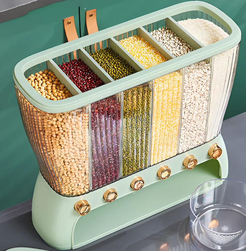 Dry Food Dispenser - Grain Storage Box - Rotating Grain Dispenser