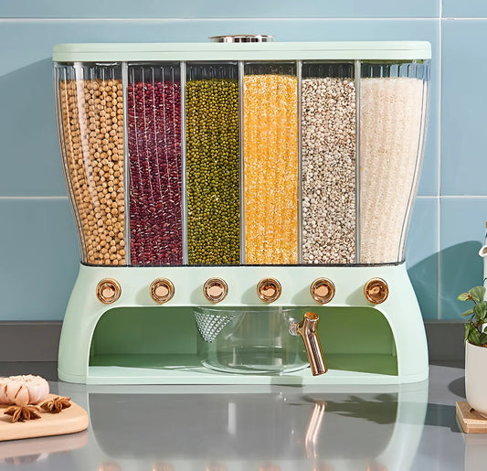 Dry Food Dispenser - Grain Storage Box - Rotating Grain Dispenser